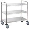 Stainless Steel Catering Trolley 3 Trays Large